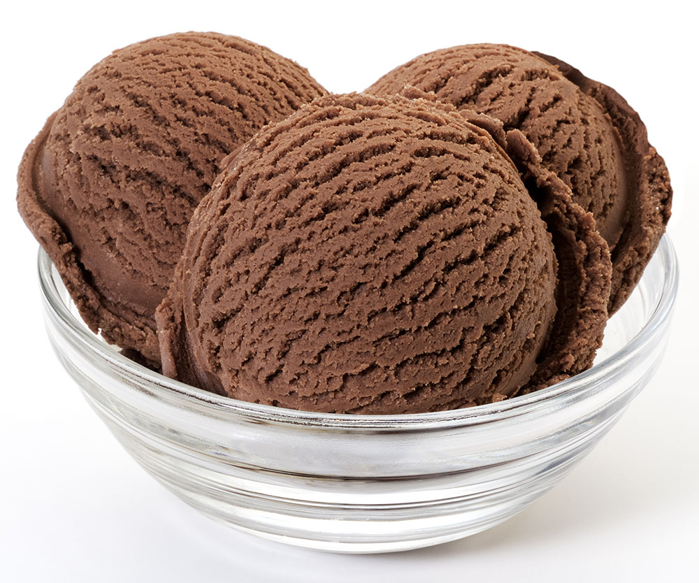 Freezer chocolate ice cream scoops