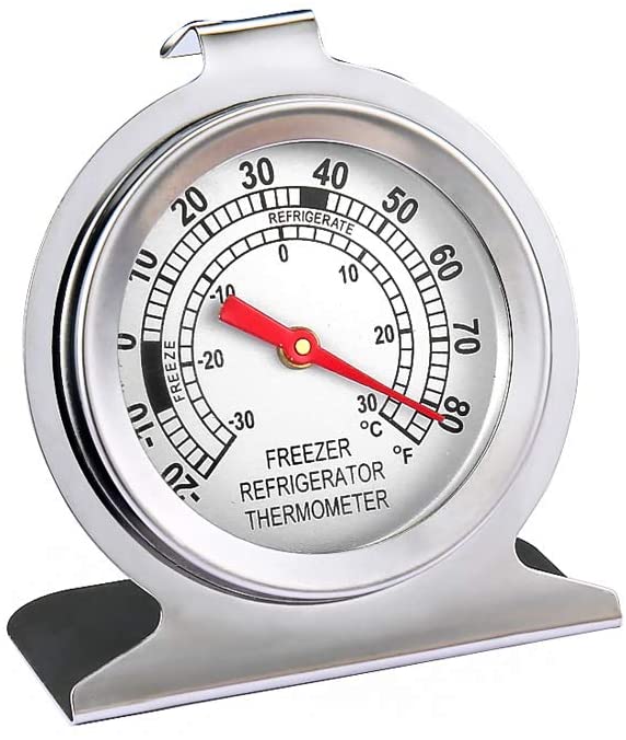 Refrigerator Freezer Thermometer Fridge Refrigeration Temperature Gauge+Hook fax